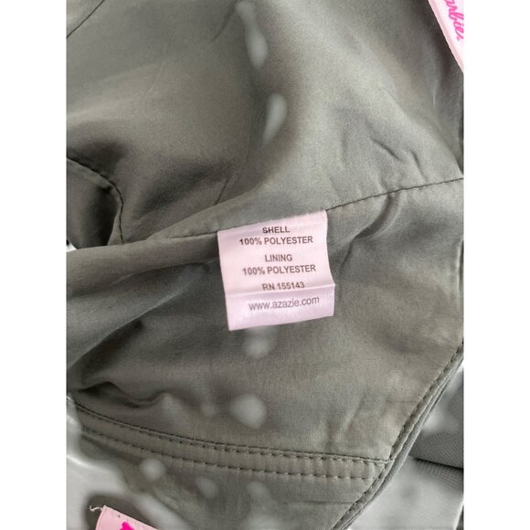 Barbie Azazie A-Line Chiffon Bridesmaid Dress Eucalyptus With Spaghetti Straps - Picture 9 of 9